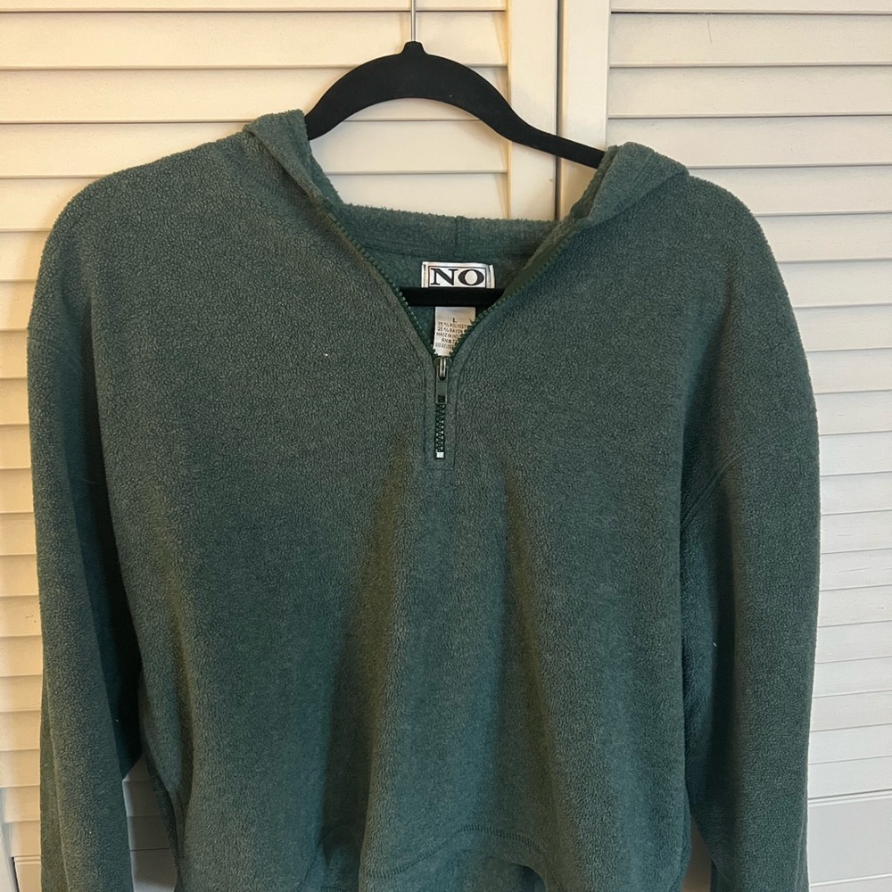 Green Half-Zip Hoodie